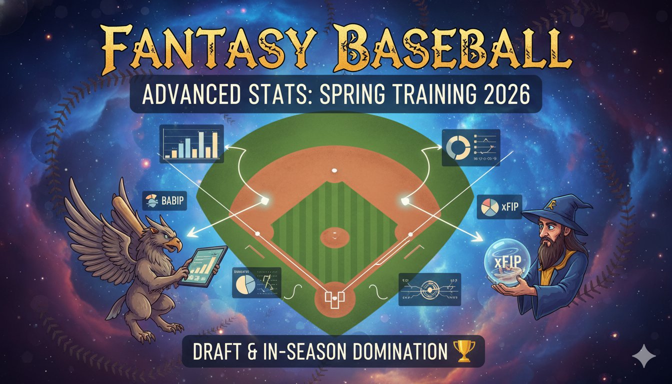 Baseball player swinging bat during spring training game with Statcast overlay showing bat speed and exit velocity metrics