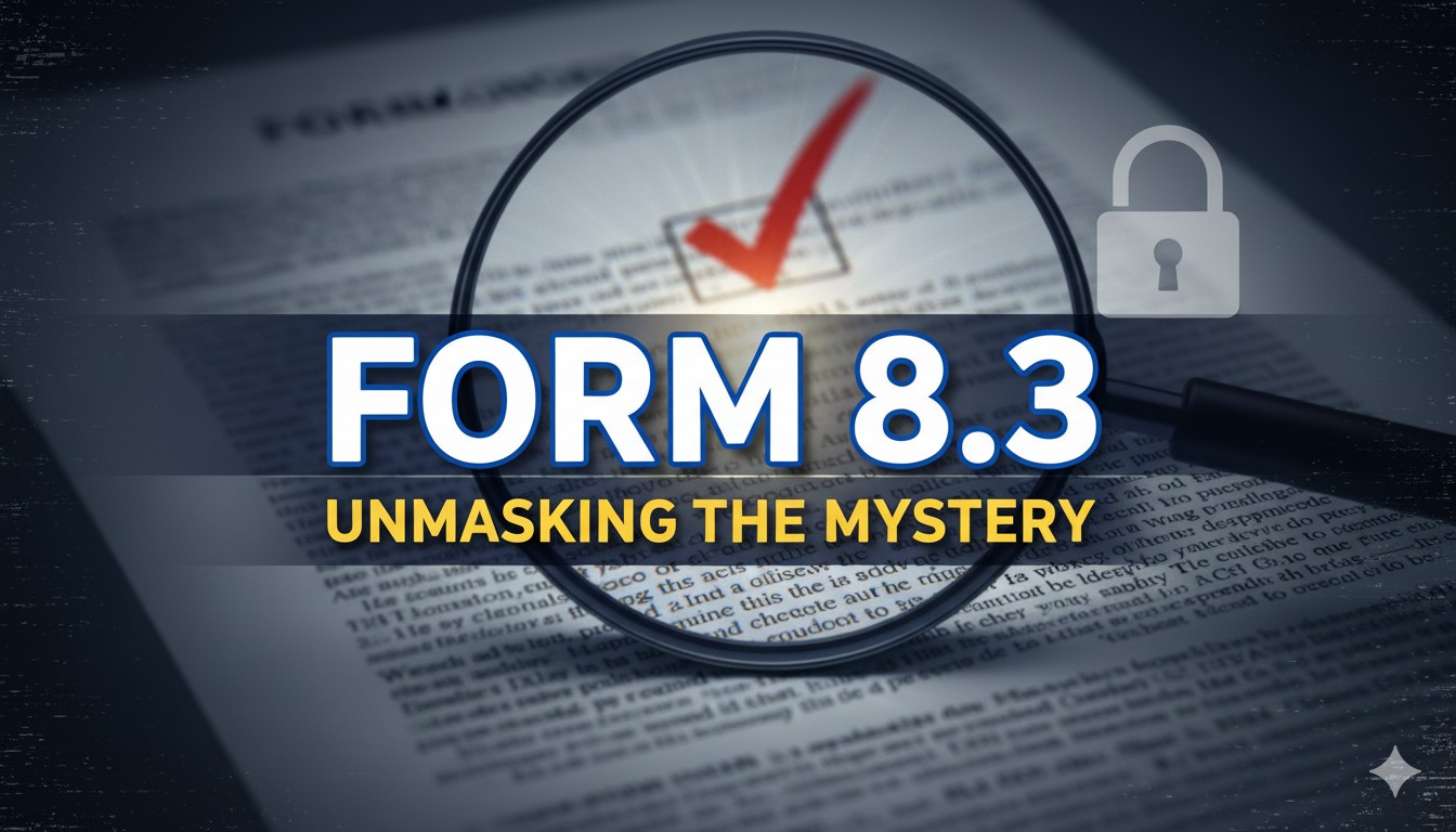 Illustration of a formal UK regulatory disclosure document labeled Form 8.3 under the Takeover Code, representing transparency in corporate takeovers.