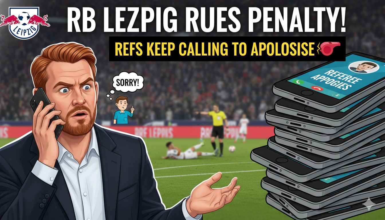 RB Leipzig coach Ole Werner and sporting director Marcel Schäfer discussing referee decisions after Bundesliga match