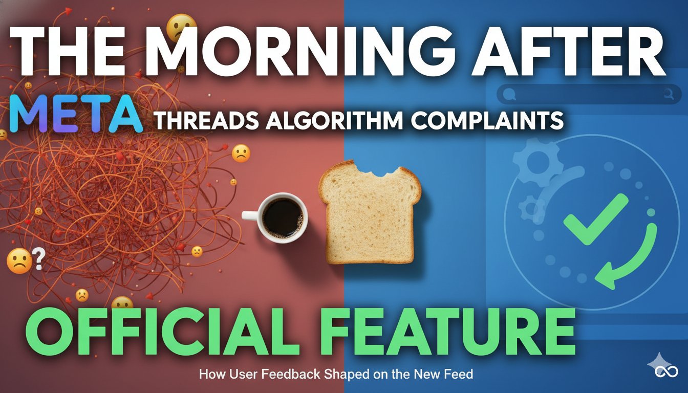 Screenshot of a Threads post starting with "Dear Algo" requesting more content about a specific topic, illustrating the new AI-powered feed adjustment feature.