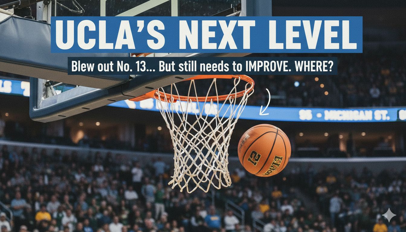 No. 2 UCLA Bruins celebrating after dominant win over Michigan State in women's basketball game