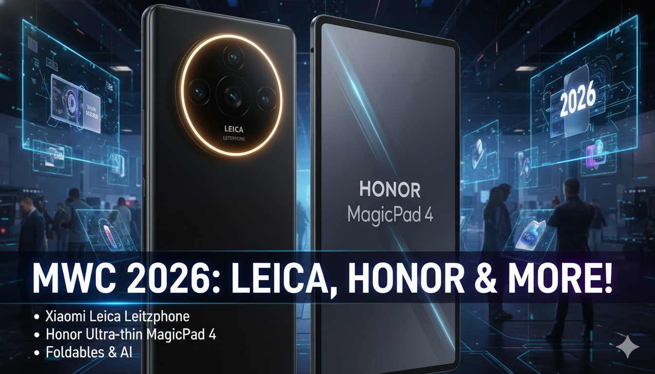 Leica Leitzphone powered by Xiaomi on display at MWC 2026, showcasing its premium camera ring and sleek black design