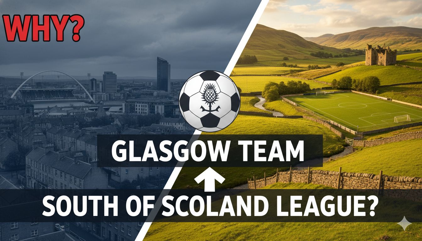 Alt Text for featured image : Saltire City FC players in action on a football pitch, representing the new Glasgow-based team joining the South of Scotland League.